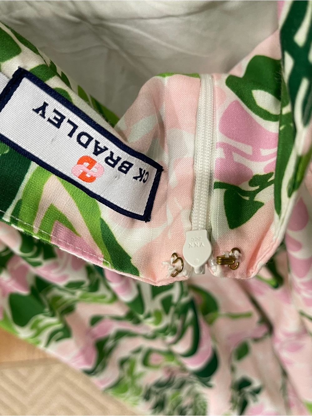 Floral Ruffle Halter Maxi Dress in Pink & Green - Picture 4 of 4